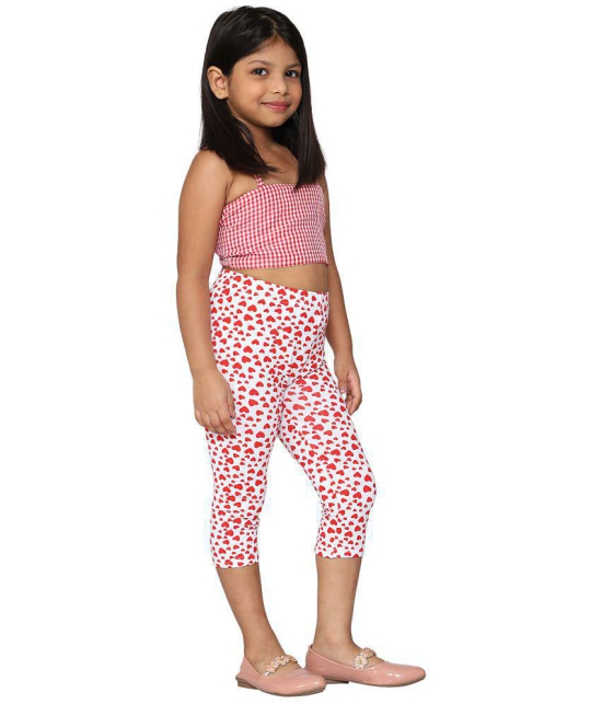 2K KIDS Capri Leggings For Girls |All Over Printed |Viscose Blend  (Red Heart ,7 Years - 8 Years) - Pack Of 1 (2KGLCVAOP_RH_78Y) - None