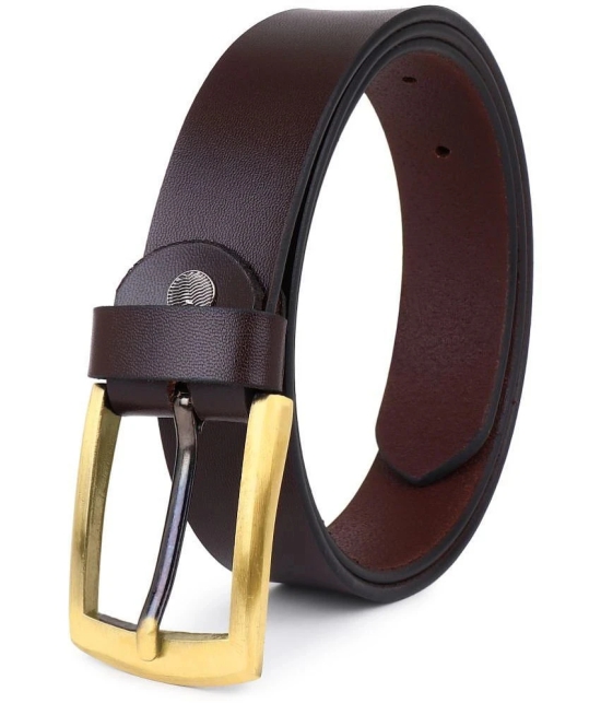 Loopa - Brown 100% Leather Mens Formal Belt ( Pack of 1 ) - None