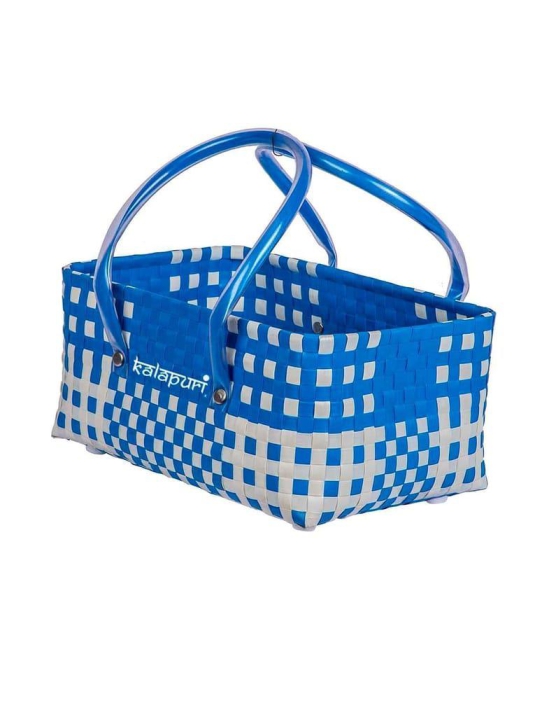 Handmade Blue & White Half Basket