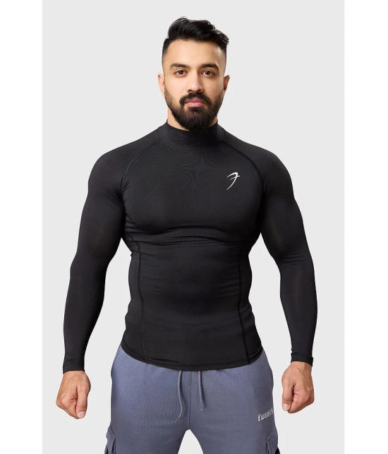 Fuaark Black Polyester Slim Fit Mens Compression T-Shirt ( Pack of 1 ) - None