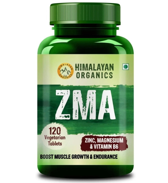 HimalayanOrganicsZMA Zinc Magnesium Aspartate Sports Recovery Supplement - 120 Veg Tablets-Himalayan Organics ZMA (Zinc, Magnesium Aspartate) Sports Recovery Supplement - 120 Veg Tablets