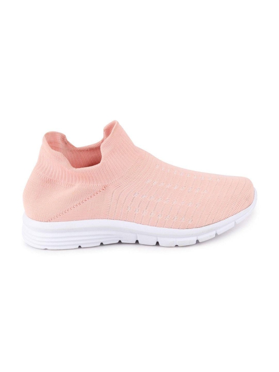 Women Pink Sports Slip-On Walking Shoes-3