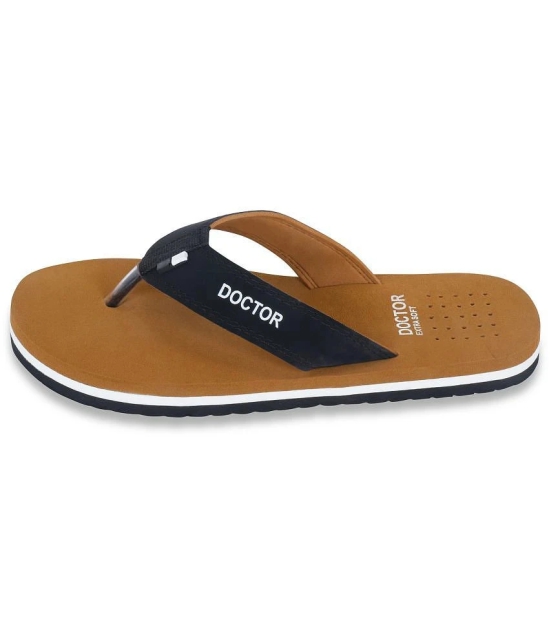 DOCTOR EXTRA SOFT - Tan Mens Thong Flip Flop - None