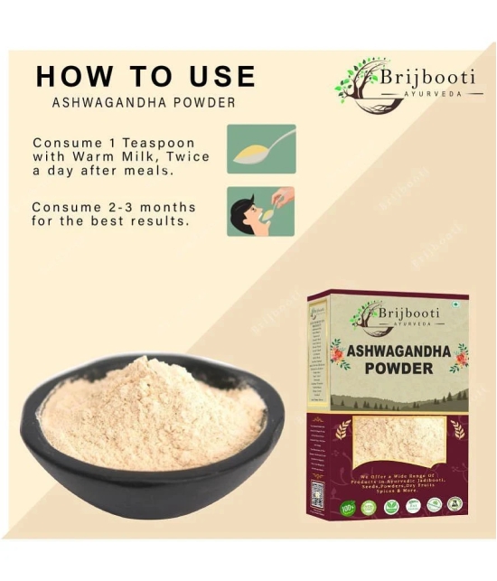 Brijbooti Nagori Ashwagandha Root Powder - 100 gm | Fight Anxiety & Stress | improve energy Levels