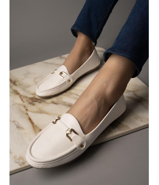 Shoetopia - White Women''s Loafers - None