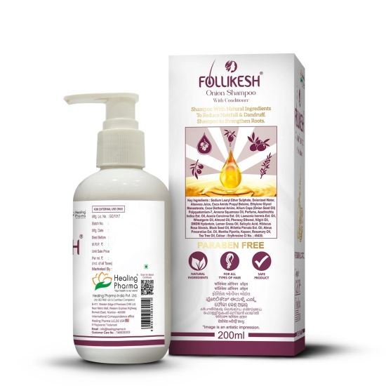 Follikesh Onion Hair Shampoo with Conditioner-200ml