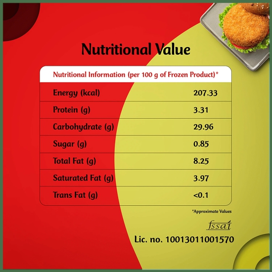 Mccain Veggie Burger Patty, 360 G Pouch