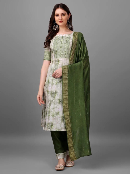 Straight Printed Round Neck Women Kurta Set-3XL