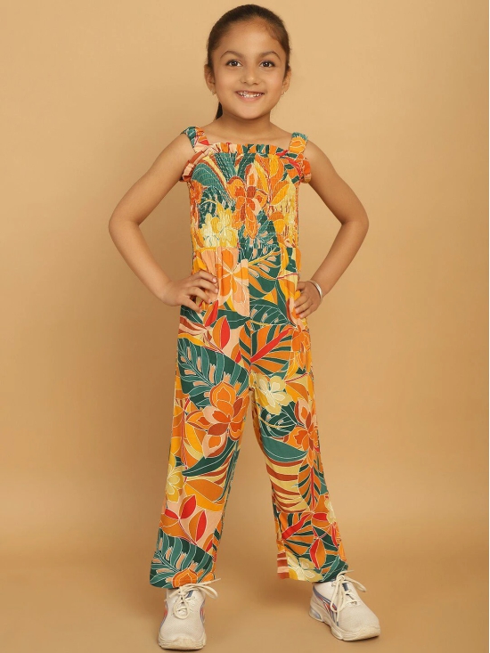 MINI & MING Girls Printed Sleeveless Basic Jumpsuit