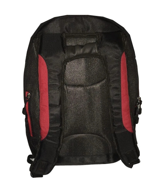 Fabco Black-Red Polyester 25 Ltrs School Bag