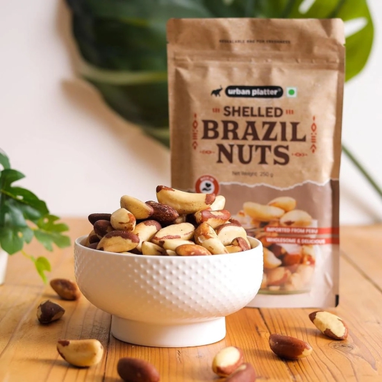 Urban Platter Exotic Brazil Nuts, 250g [Premium | Grade A | Rich in Selenium | Product of Peru]