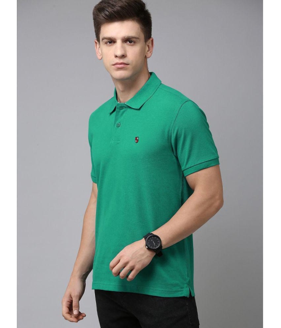 ADORATE - Green Cotton Blend Regular Fit Mens Polo T Shirt ( Pack of 1 ) - None