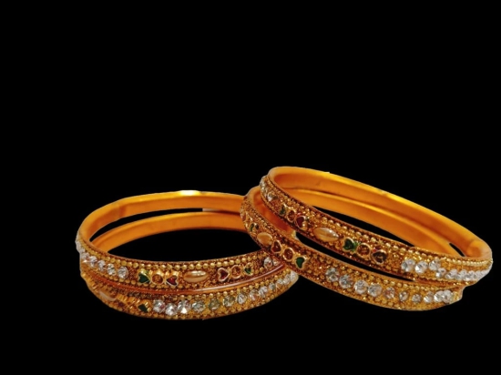 Fancy Bangles Set with Stones for Women