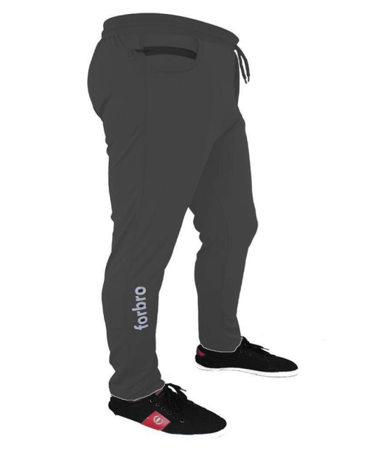 Forbro Grey Polyester Lycra Trackpants Single - M