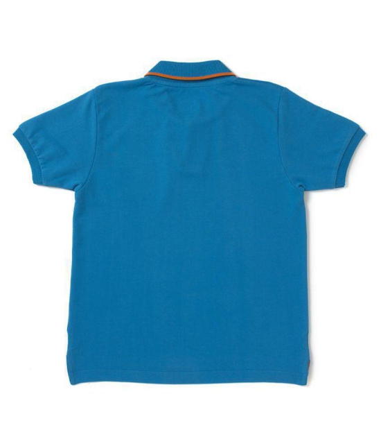 Cub McPaws Boys Blue Polo T Shirt | Half Sleeves | for 4-12 Years Boys - None