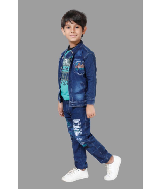 DKGF Fashion - Green Cotton Blend Boys T-Shirt & Jeans ( Pack of 1 ) - None