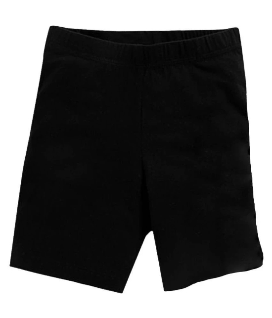 Leading Lady - Black Cotton Girls Cycling Shorts ( Pack of 3 ) - None