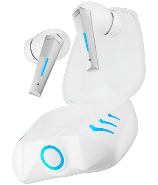 VEhop Ultra Tank Bluetooth True Wireless (TWS) In Ear 20 Hours Playback Low Latency,Powerfull bass IPX4(Splash & Sweat Proof) White