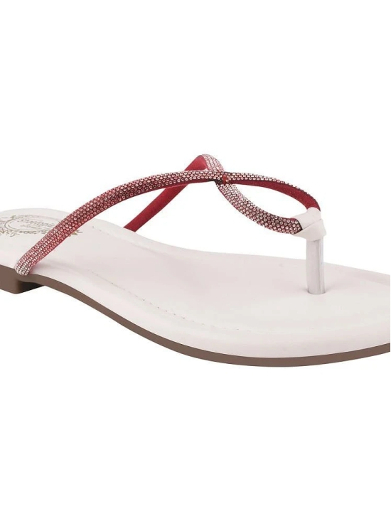 Shoetopia White Womens Flats - None