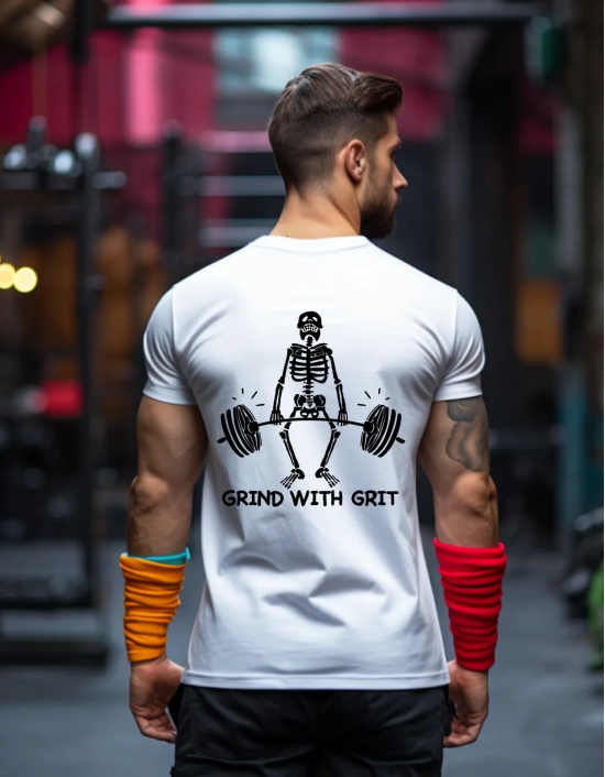 GRIND WITH GRIT-White / XL