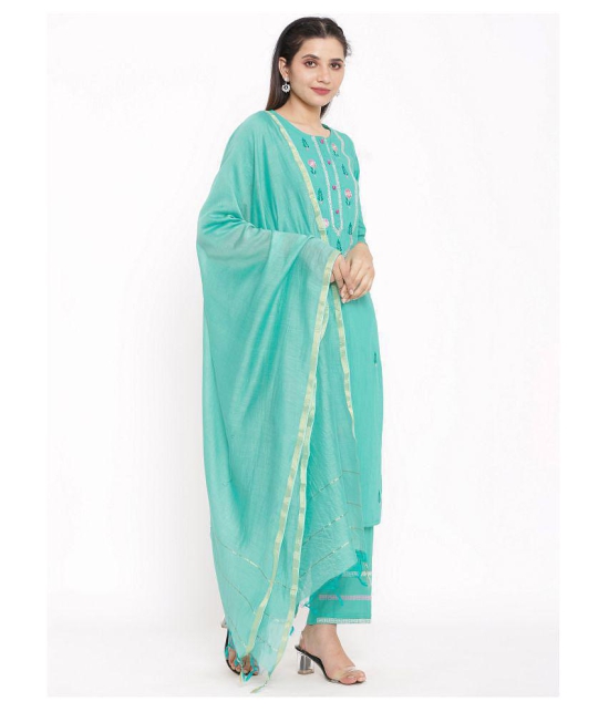 FabbibaPrints Cotton Kurti With Palazzo - Stitched Suit - XXL