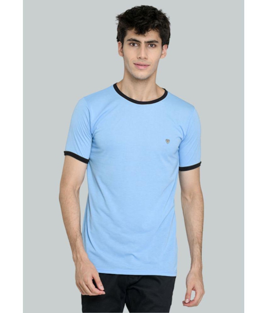 LEEBONEE - Blue Cotton Blend Regular Fit Men's T-Shirt ( Pack of 1 ) - None