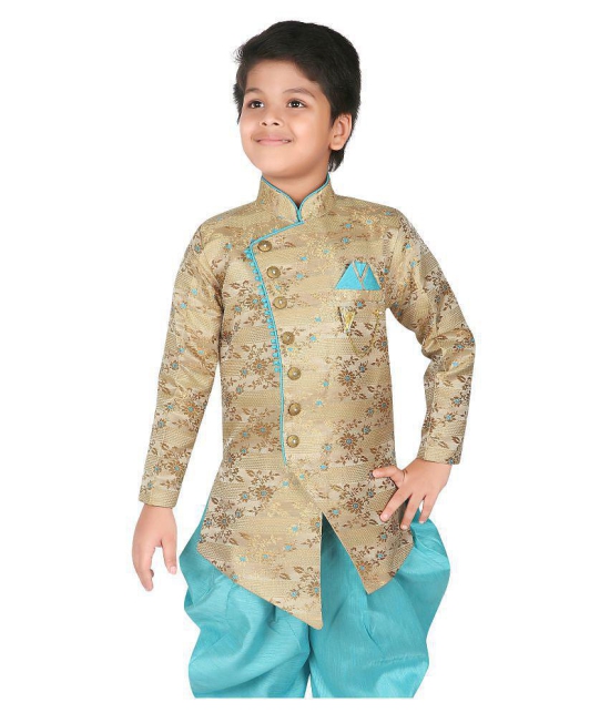 Ahhaaaa Ethnic Wear Sherwani/Indo Western With Dhoti Pant For Kids and Boys - None