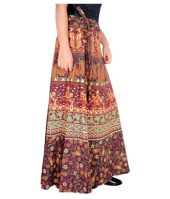 Sttoffa Cotton Wrap Skirt - Brown - 46