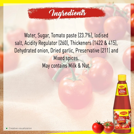 Nestle Maggi Rich Tomato Ketchup, Made With Real Tomatoes, 500 G