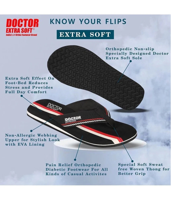 DOCTOR EXTRA SOFT - Black Mens Daily Slipper - None