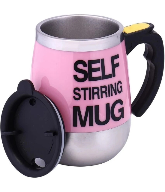 SG SELF STIRRING MUG Nature Stainless Steel Coffee Mug 450 mL ( Pack of 1 ) - Multi Color