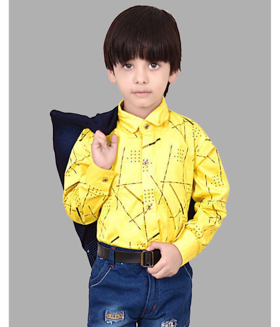 Arshia Fashions - Yellow Denim Boys Shirt & Jeans ( Pack of 1 ) - None