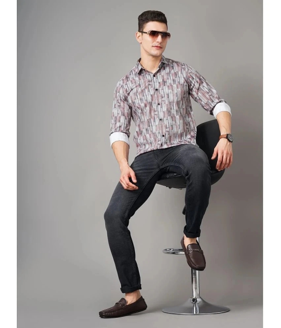 Paul Street Polyester Slim Fit Printed Full Sleeves Mens Casual Shirt - Grey ( Pack of 1 ) - None