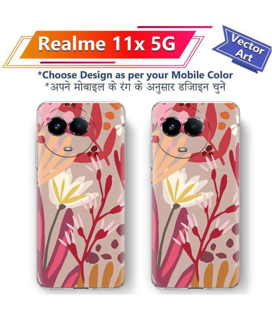 Fashionury Multicolor Printed Back Cover Silicon Compatible For Realme 11X 5G ( Pack of 1 )