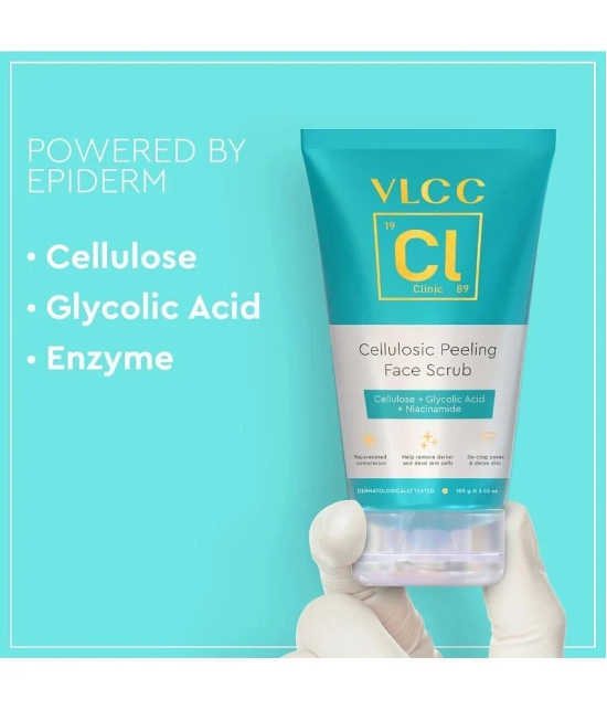 VLCC Clinic Cellulosic Peeling Scrub - 100 g- Weekly Exfoliation For Dead Skin Cells And Oil