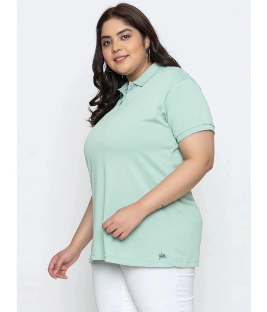 YHA - Mint Green Cotton Blend Regular Fit Womens T-Shirt ( Pack of 1 ) - None