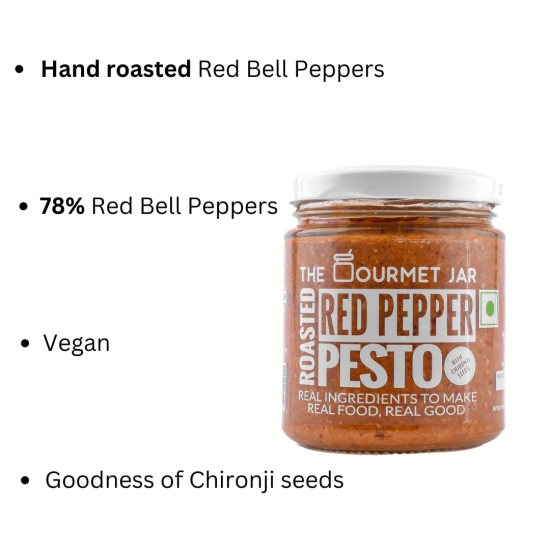 The Gourmet Jar Roasted Red Pepper Pesto, 115 Gm