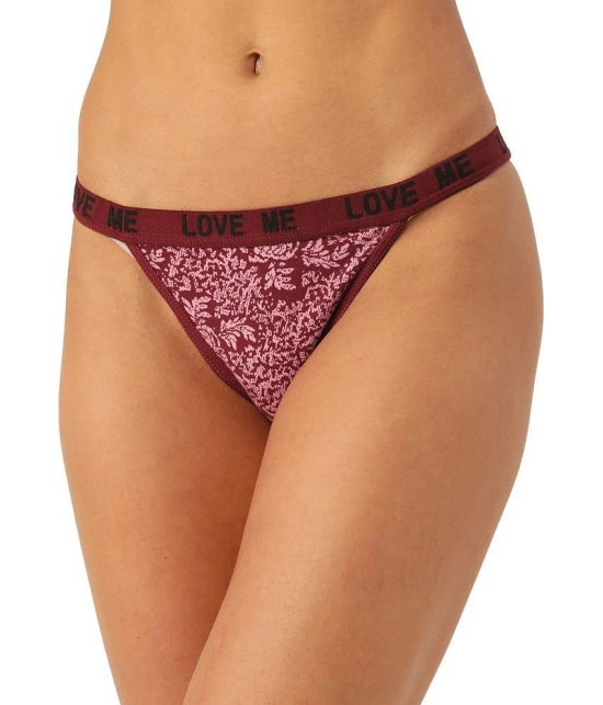 Leading Lady - Multi Color Cotton Printed Womens Thongs ( Pack of 2 ) - None