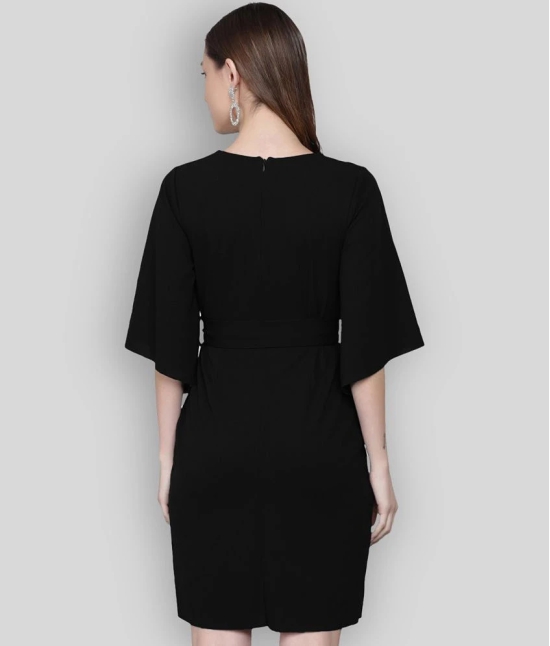 Addyvero - Black Cotton Blend Womens Bodycon Dress ( Pack of 1 ) - M