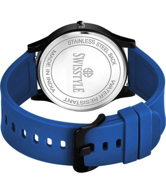 Swisstyle Blue Silicon Analog Mens Watch