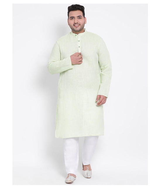 Hangup Green Linen Kurta - None