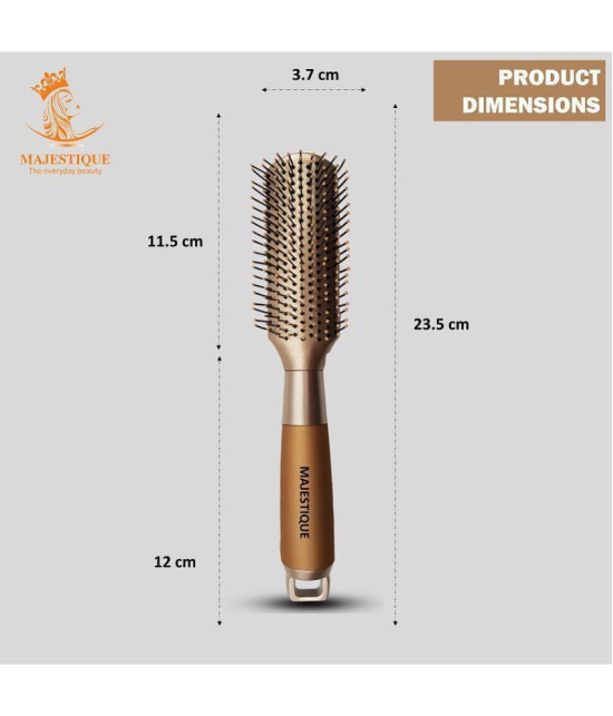 Majestique Golden Fusion Vent Hair Brush For Blow Drying Styling And Solon For Men And Women