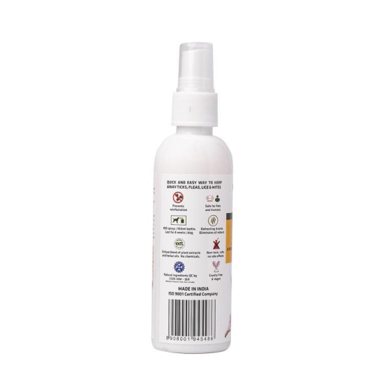 Herbal Dog Spray for Ticks,Fleas,Lice and Mites - 100 Ml