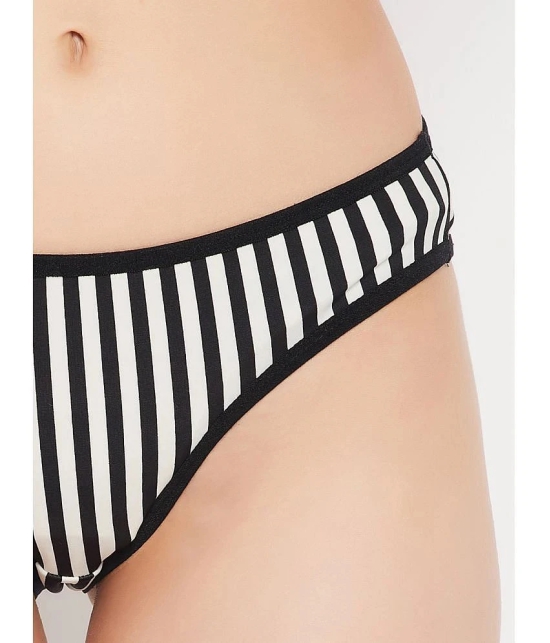 Clovia - White Nylon Striped Womens Bikini ( Pack of 1 ) - None