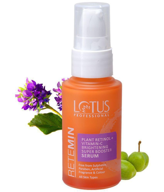 Lotus Professional Retemin Plant retinol + Vitamin C Brightening Super Booster Serum, Whitening and Anti-Ageing, Acne spots and Blemishes, 30 ml