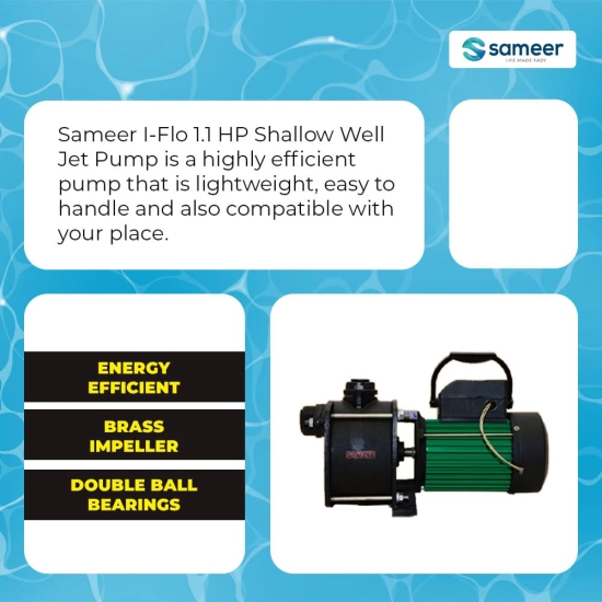 Sameer i-Flo Shallow Well Heavy Duty Centrifugal  Water Pump  (1.1 hp)