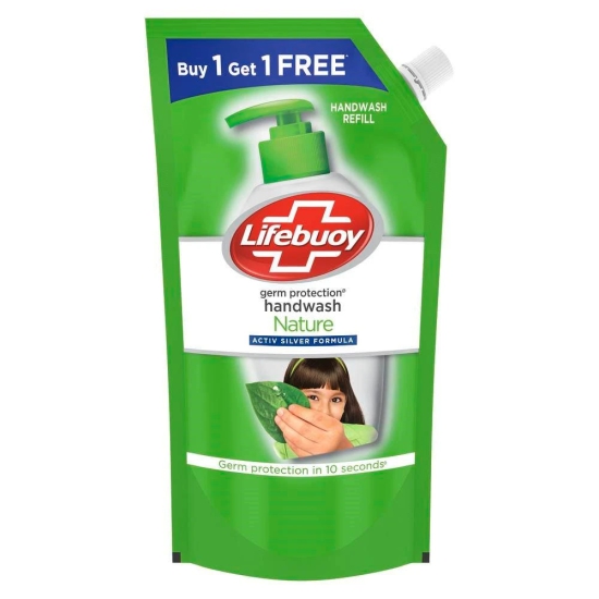 Lifebuoy Nature Germ Protection Handwash Refill 675ml (Buy 1 Get 1 Free)