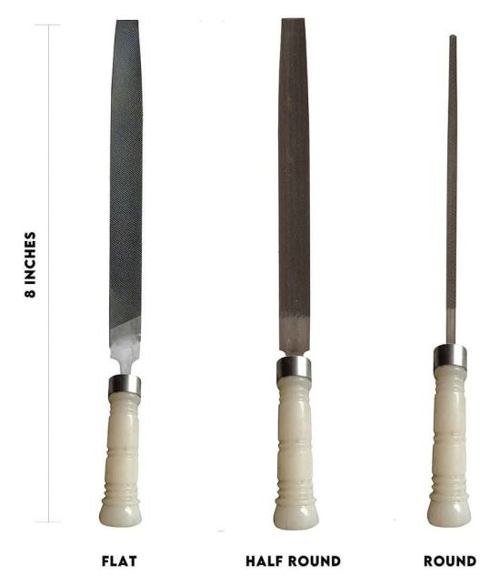 Amb File Set of 3 File Flat, Half Round, Round 8 Inches