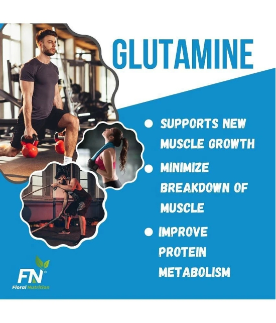 Floral Nutrition Glutamine Powder for Muscle Recovery & Growth, Support Intense Workout 250 gm