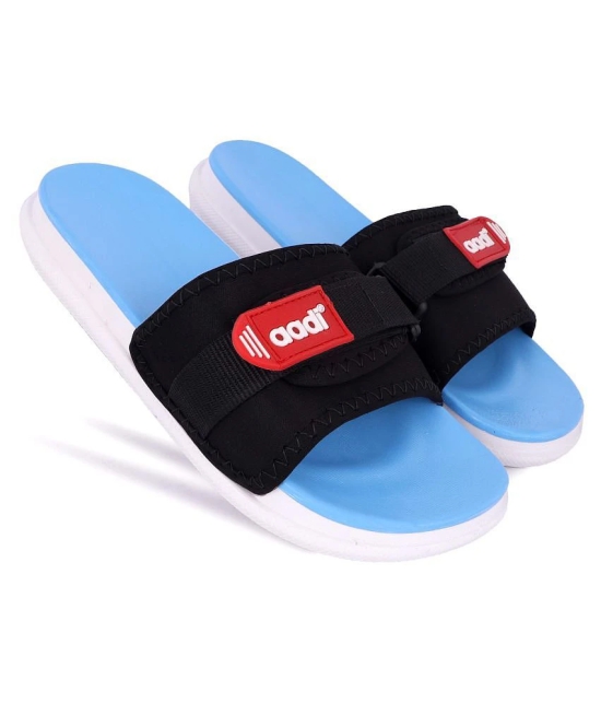 Aadi - Blue  Synthetic Slide Flip flop - 9